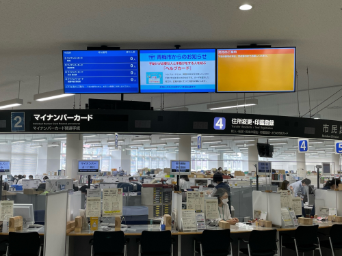 受付番号等表示モニター