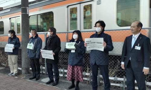 1月15日令和6年能登半島地震災害義援金の街頭募金の写真