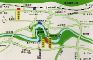 博物館までの地図