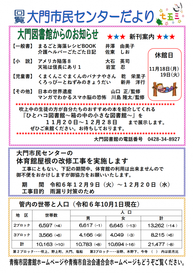 センターだより裏面