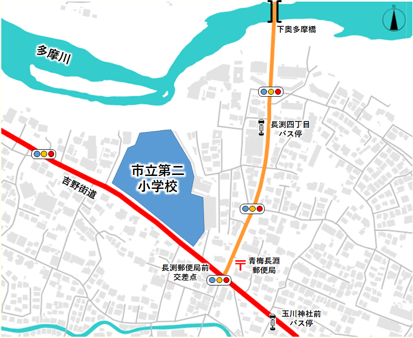 学校付近の画像