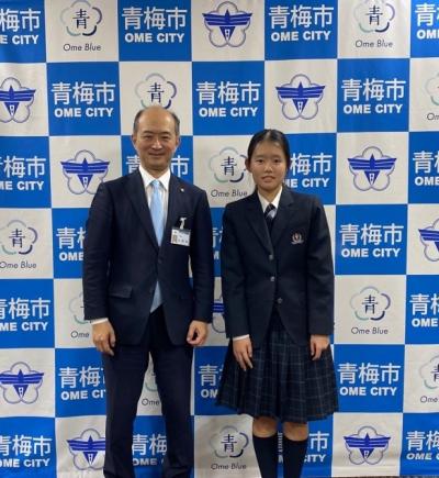 12月13日表敬訪問（小沼美桜選手：サイクリング国際大会The Hell of the Marianas出場報告）の写真