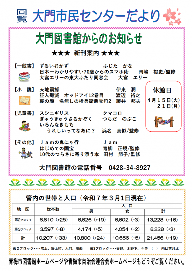 センターだより裏面