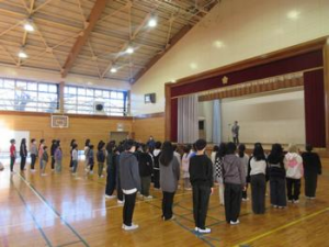 体育館での写真