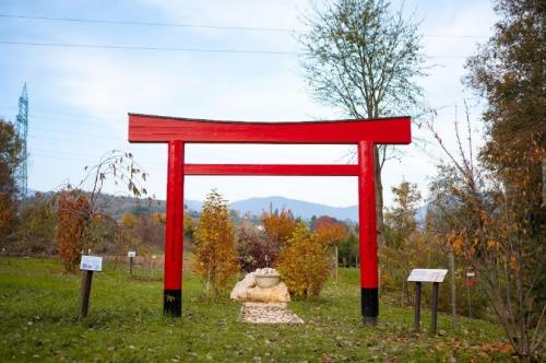 イタリアのオーメ市にある日本庭園の写真