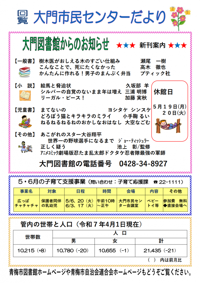 センターだより裏面