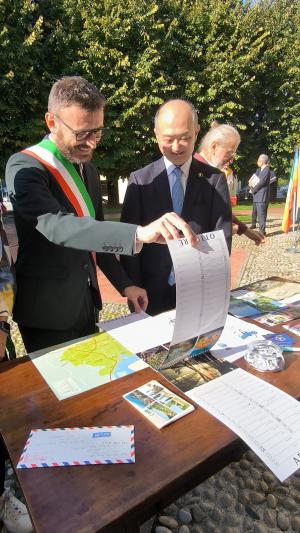 歓迎式典の様子の写真