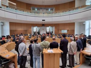 州議会見学の写真