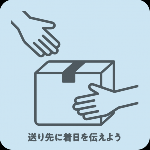 送り先に着日を伝えよう