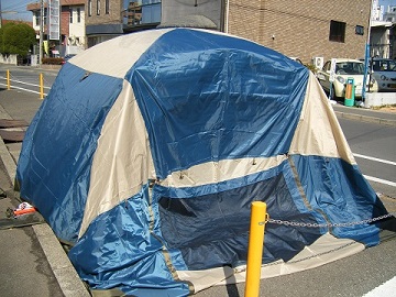 キャンプ用テント（黄・青）の画像3