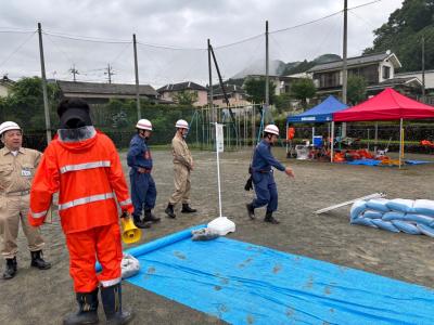 6月28日　青梅市土砂災害対応訓練および水防訓練の写真