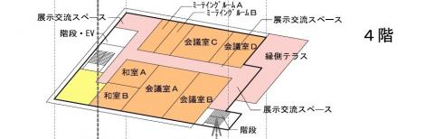 文化交流センターゾーニング図分割（4階）