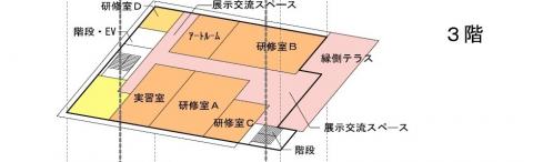 文化交流センターゾーニング図分割（3階）