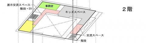 文化交流センターゾーニング図分割（2階）