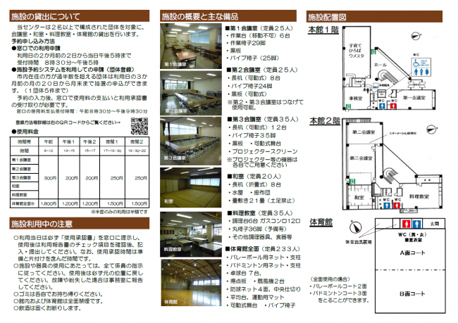 利用案内(裏)