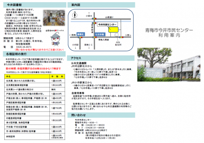 利用案内(表)